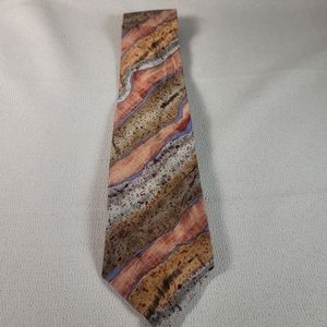 Vintage NINO CERRUTI Men's Striped Patterned Tie